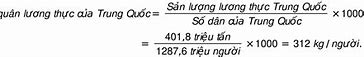 Bình Quân Lương Thực Đầu Người Của Trung Quốc