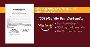 Đơn Xin Miễn Giảm Học Phí Cho Trẻ Mồ Côi